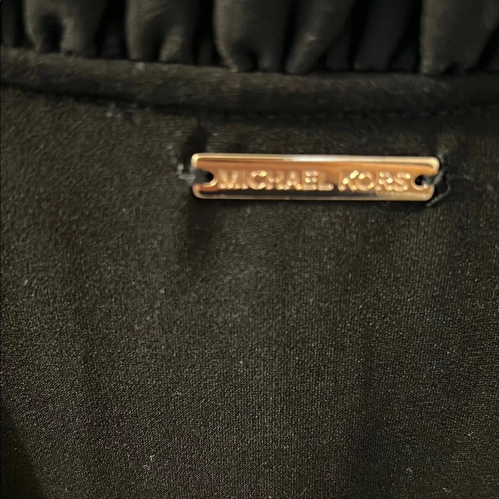 MICHAEL Michael Kors Black Shift Dress with Ruffle Details - Picture 5 of 6